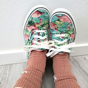 Vans | Classic tropical flamigo print canvas low-top sneakers | WMS 6.5